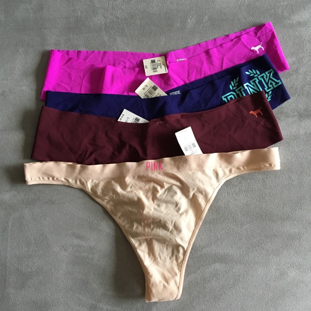 4 Piink Victioria Secret Thong Large
